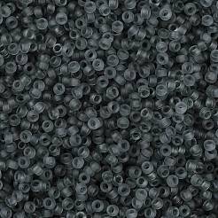 MIYUKIラウンドロカイユビーズ  日本製シードビーズ  15/0  （rr152f）マット透明グレー  1.5mm  穴：0.7mm  約27777個/50g&nbsp;SEED-X0056-RR0152F