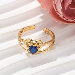 Кольца-манжеты из нержавеющей стали 304 с паве из кубического циркония для женщин&nbsp;RJEW-H246-02G-02