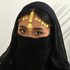 Латунный ближневосточный элегантный рамадан монета кулон кисточка головной убор для женщин EB5289