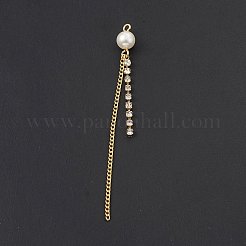 Grandi ciondoli con nappa di strass in ottone&nbsp;KK-P227-01G
