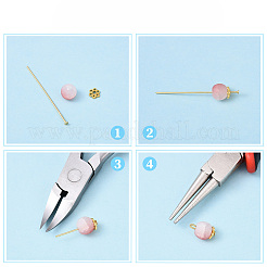 Латунные шпильки с плоской головкой KK-YW0004-02C-G