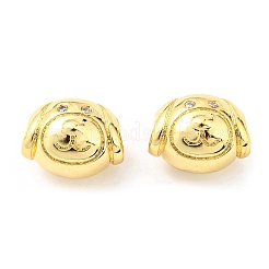 Латунные микро проложить Цирконий Европейский бисером KK-M247-09G