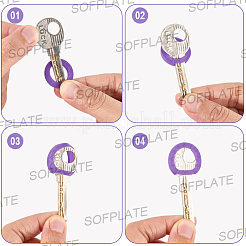 64 шт. ПВХ пластиковый нескользящий водонепроницаемый многоразовый чехол для ключей&nbsp;AJEW-SP0002-72B