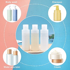 100ml peプラスチック製の空の詰め替え可能なフリップキャップボトル  PPプラスチック蓋付き  旅行液体化粧品保管用ボトルを絞る  透明  12.5cm  容量：100ミリリットル&nbsp;LS-MRMJ-WH0037-13C