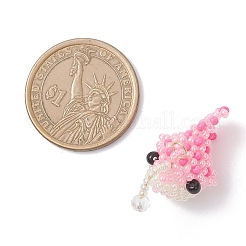 Подвески в виде рыб-фонарей из стеклянных бус PALLOY-MZ01041-02