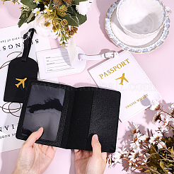 8 комплект из 2-х цветных бирок для багажа и обложек для паспорта из искусственной кожи&nbsp;AJEW-GO0002-74