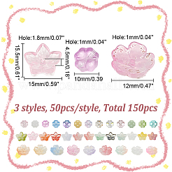 150шт 3 стиля ручной работы бусины лэмпворк&nbsp;LAMP-AR0001-37