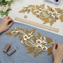 2 шт. цветочные нашивки из полиэстеровой органзы FIND-FG0004-95A