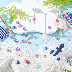 320шт 4 стиля ручной работы бусины из полимерной глины&nbsp;CLAY-SP0001-10