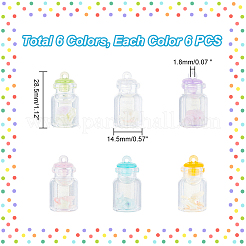 36 шт. двухцветные светящиеся пластиковые подвески KY-GA0001-22