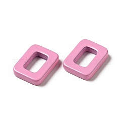 スプレー塗装された201ステンレス鋼の連結リング  長方形  ミックスカラー  9.5x7.5x2mm  内径：4x5.5mm&nbsp;STAS-G304-06