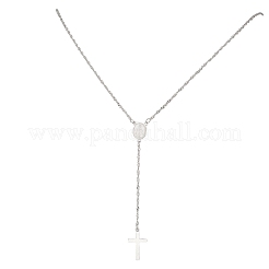 Подвеска-крестик из нержавеющей стали 201 NJEW-JN05436