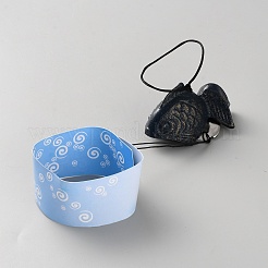 Золотая рыбка железный ветряной колокольчик HJEW-WH0071-27B-02