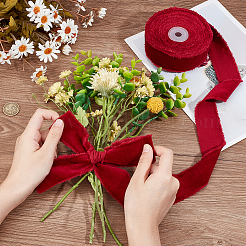 10 ярд бархатной потрепанной ленты SRIB-WH0011-226B