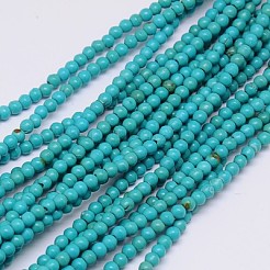Синтетических нитей бирюзовые бусы TURQ-G106-3mm-01F