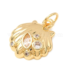 Pendentifs en laiton zircon cubique transparent&nbsp;KK-CBA0009-14G