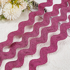 10 ярд металлизированной полиэстеровой волнистой ленты для отделки бахромой&nbsp;SRIB-GF0001-38P