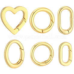 6 pz 6 stili anelli a molla in ottone&nbsp;KK-BBC0028-45