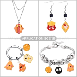 16шт 8 стиля непрозрачные подвески из смолы&nbsp;RESI-YW0003-16