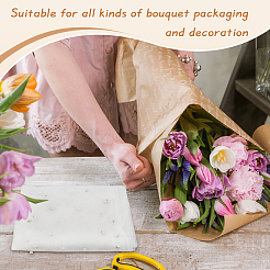 Оберточная бумага для букетов из органзы&nbsp;OCOR-WH0092-34A