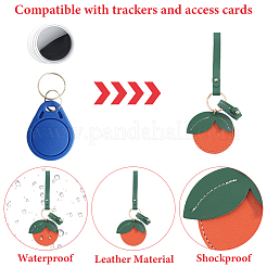 1 шт. брелки из искусственной кожи цвета мандарин KEYC-SP0001-47