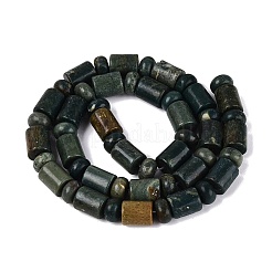 天然寿山翡翠ビーズ連売り  バレル＆ロンデル  8x10mm  穴：0.9~1.2mm  約50~52個/連  14.57~15.35インチ（37~39cm）  ロンデル：8x4.5~5mm&nbsp;G-Q616-09D