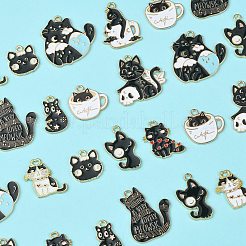 30pcs 10 styles de pendentifs en émail en alliage&nbsp;ENAM-CJ0004-65