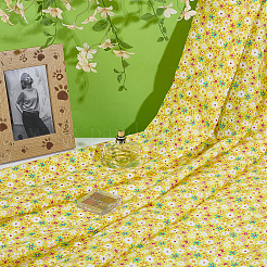 Хлопчатобумажная ткань с цветочным узором&nbsp;DIY-WH0591-275A