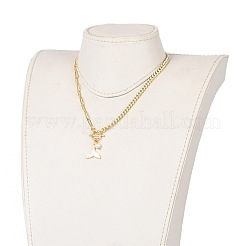 Collares con colgante de cola de pez de concha natural&nbsp;NJEW-JN03240-02
