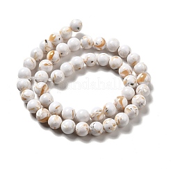 Синтетические бирюзовые и морские раковины в сборе из бисера пряди&nbsp;G-D482-01C-05