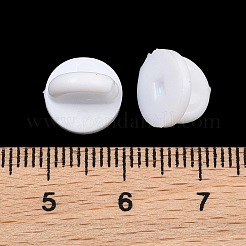 ゴムピンバック  バタフライクラッチバッキングピンキャップ  ブローチ用ネクタイ帽子バッジ  ホワイト  10x7.5mm  穴：1.5mm&nbsp;PL-CBAC5BF-01A
