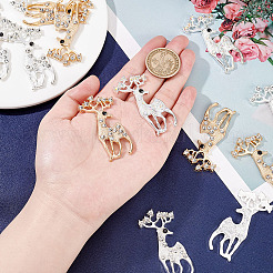 18 шт. филигранные соединения из сплава 3 цветов со стразами PALLOY-AR0001-30