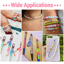 100шт 5 стиля прозрачные акриловые бусины OACR-TA0003-48A