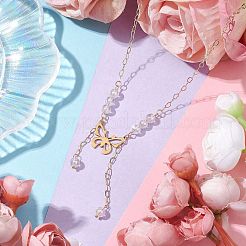 Ожерелья из латуни и нержавеющей стали 304 NJEW-JN04877