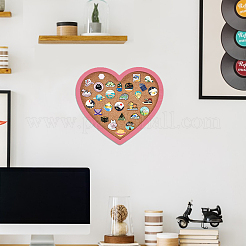 Деревянная настенная витрина для ювелирных изделий пробковый поднос AJEW-WH0348-466A