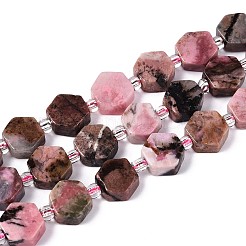 Природные родонит бисер нитей G-P534-A16-02