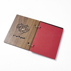 Album photo de scrapbooking en bois à feuilles mobiles de 6 pouce&nbsp;DIY-A036-01B