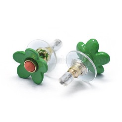 Латунные серьги-гвоздики&nbsp;EJEW-F236-01A