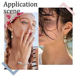 64 шт. 4 вида бусин из ракушек каури SHEL-PH0001-34