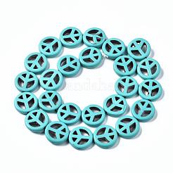 Нити бусин из драгоценных камней TURQ-S238-15mm-2