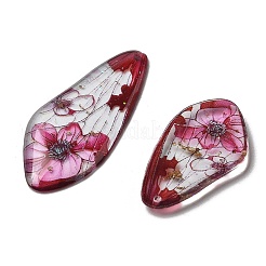 4 шт. подвески в виде крыльев бабочки из прозрачной эпоксидной смолы RESI-C057-07B