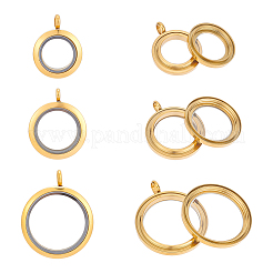 3 шт. 3 подвески-медальоны из нержавеющей стали 304 FIND-UN0001-83G