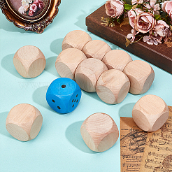 Необработанные деревянные пустые игральные кости WOOD-WH0048-06A
