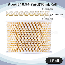 Пластиковые цепочки для чашек с жемчужными бусинами CH-WH0013-01A-G