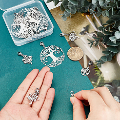 18 шт. 3 стиля 304 нержавеющая сталь кулон в виде дерева жизни украшения HJEW-UN0001-02