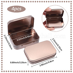 4 boîte de rangement pour bijoux en fer avec couvercle à charnière&nbsp;CON-SP0001-20C