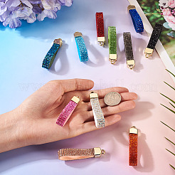 11 шт. 11-цветная фурнитура для брелока из сплава со стразами&nbsp;FIND-BT0001-38B