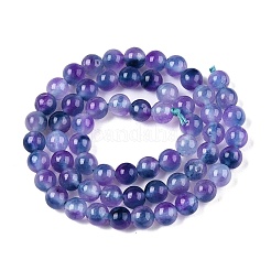 Gefärbt natürlichen weißen Jade Perlen Stränge&nbsp;G-T138-6mm-210-4