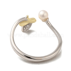 Серебряное кольцо на палец с 925 родиевым покрытием RJEW-C064-08