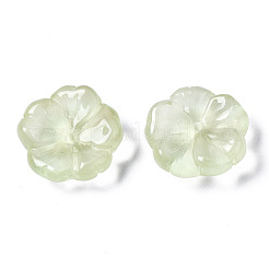 Прозрачные стеклянные бусины из искусственного нефрита&nbsp;GLAA-Q089-003-E002